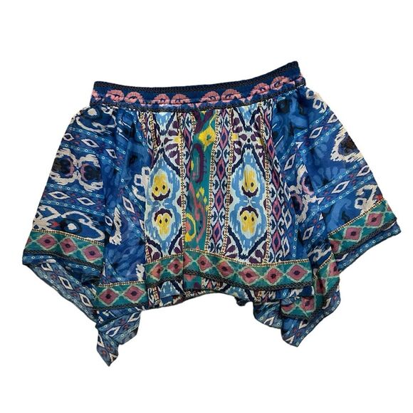 ZARA NWT Boho Mixed Prints Asymmetrical Hem Mini Skirt XS - Picture 8 of 16